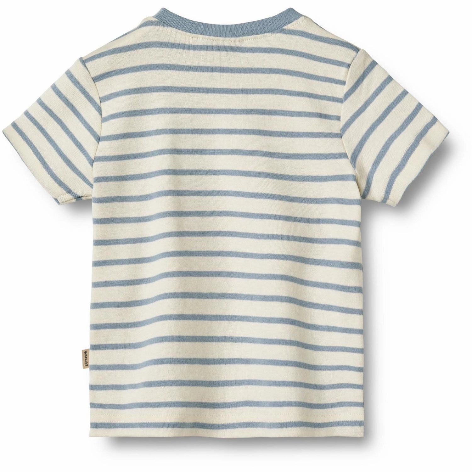 Wheat Shell Stripe T-shirt Tobias Round neck simplicity Soft Layer