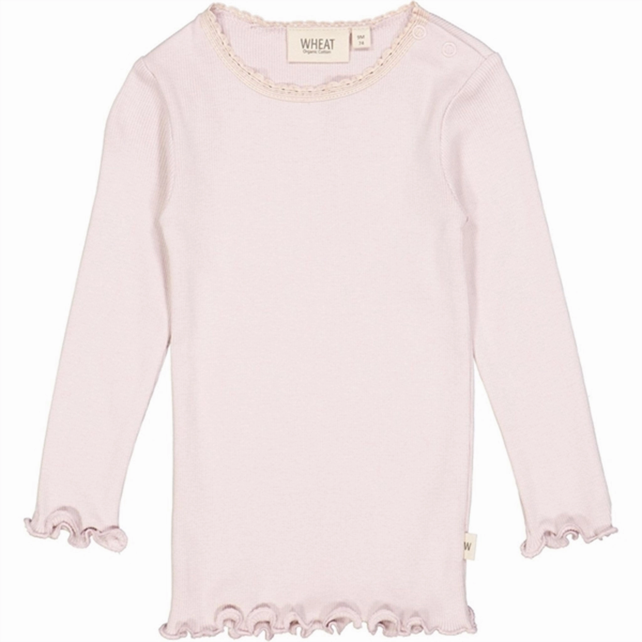 Youthful Appeal Anti Static Finish Wheat Soft Lilac Rib Lace Blouse