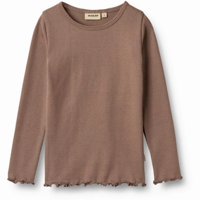 Loose Fit Modern Aesthetic Wheat Toffee Brown Blouse Ida