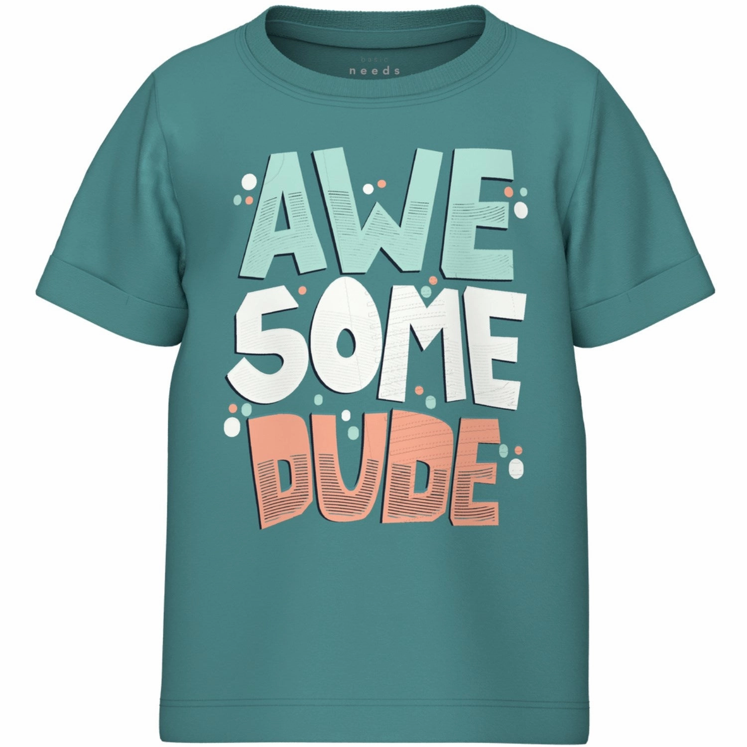 Name It Bristol Blue Awesome Dude Vux T-Shirt Active Wear TaglessCollar