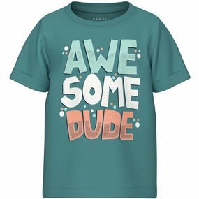 Name It Bristol Blue Awesome Dude Vux T-Shirt Active Wear TaglessCollar