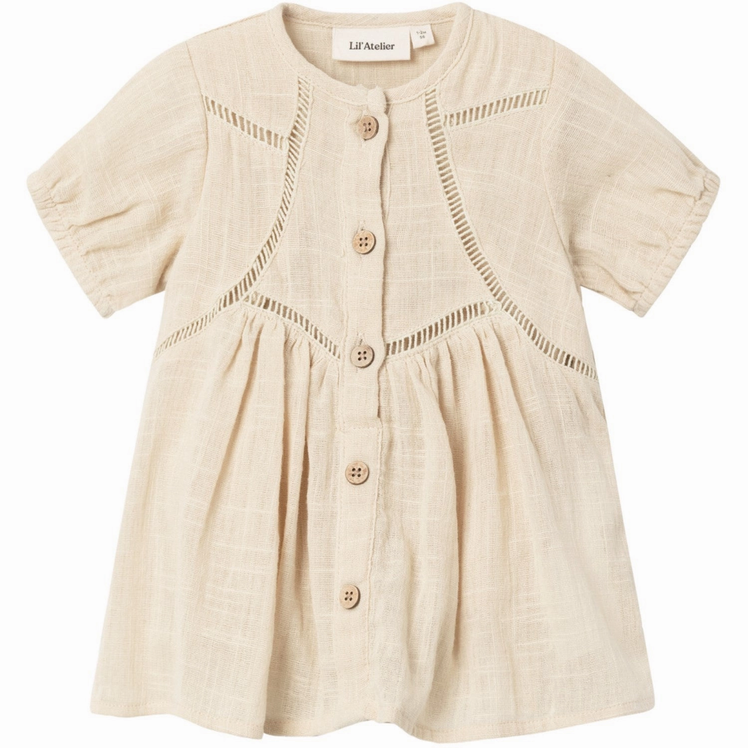 Lil'atelier Bleached Sand Halla Loose Body Dress petite size