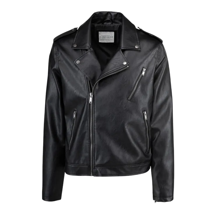 History Censured giubbotto chiodo da uomo JMCHIDTPUN4 90 nero