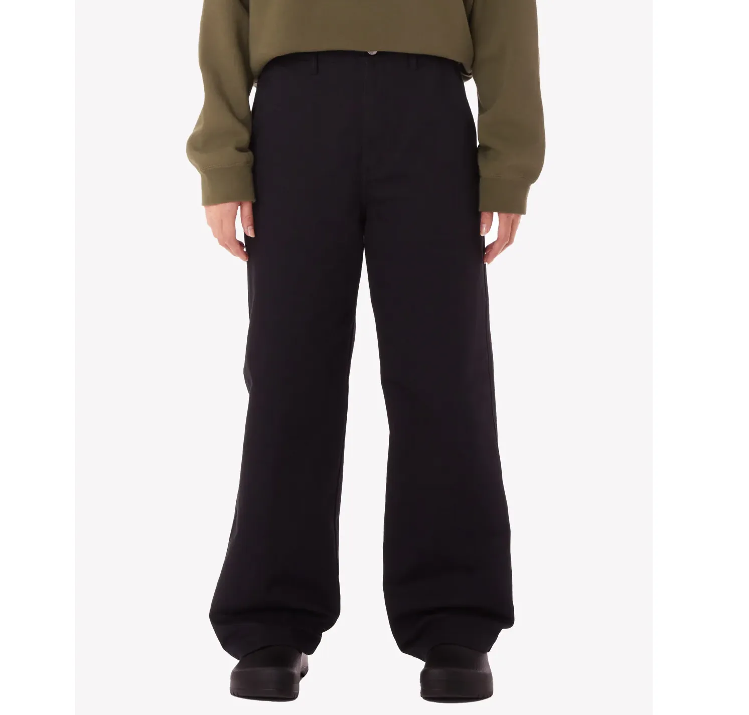 Obey pantalone jeans da donnaCarpenter Brighton 242020087 nero BreathableMeshLining Stretchable Design