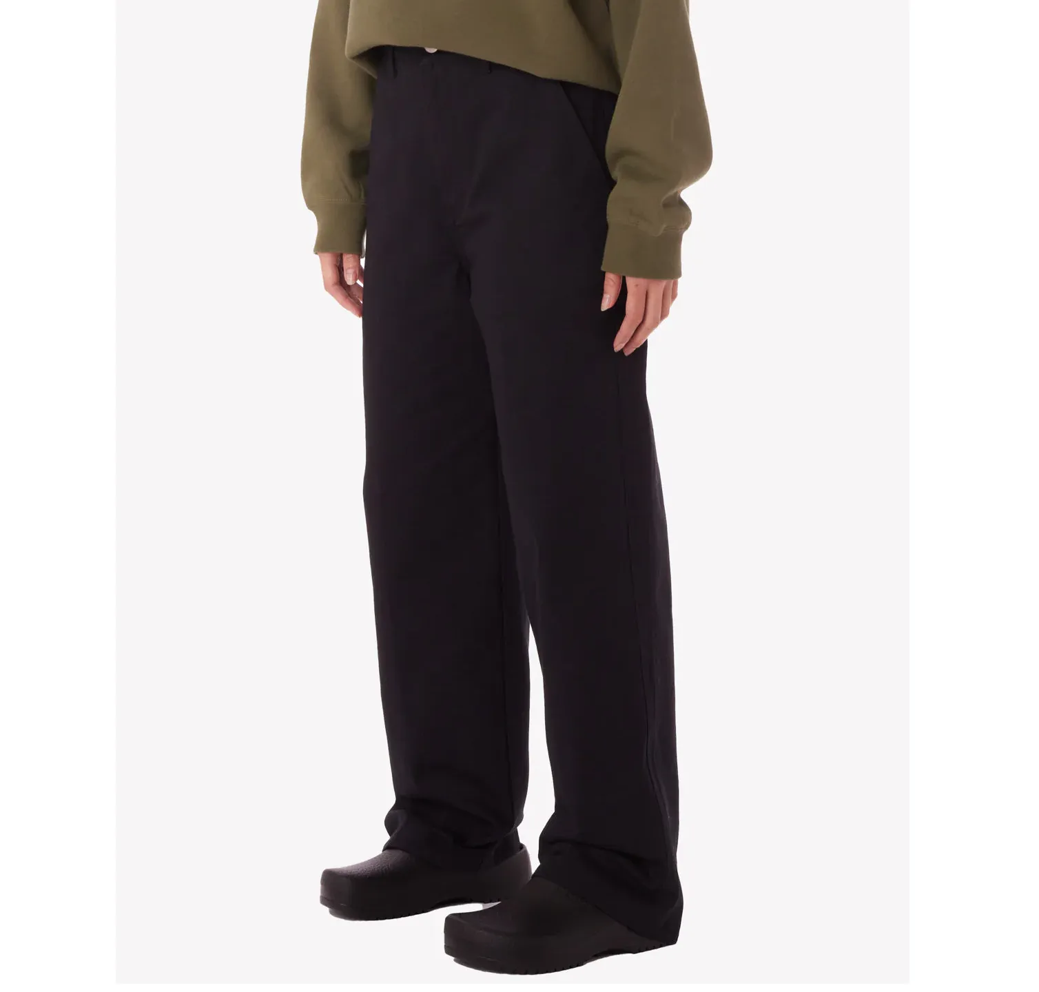 Obey pantalone jeans da donnaCarpenter Brighton 242020087 nero Anti Static Fabric