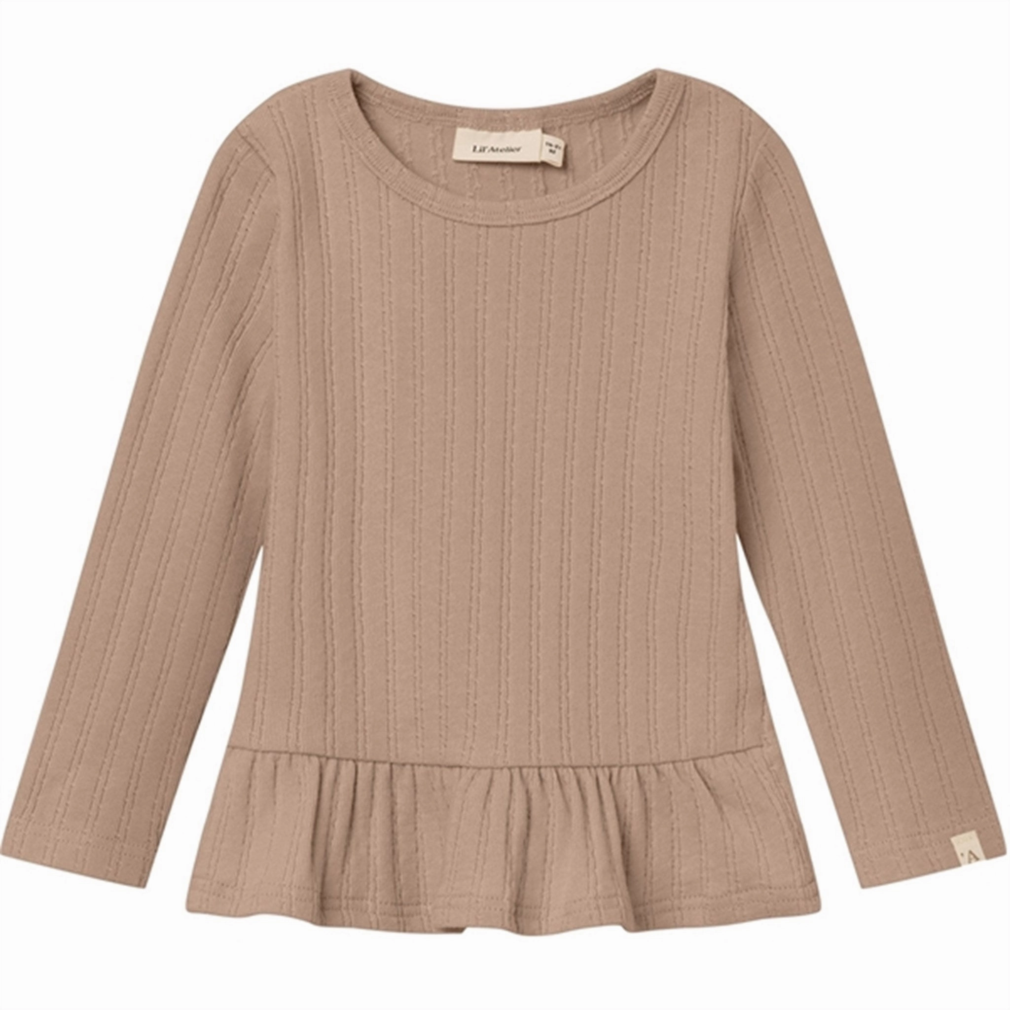 Lil'Atelier Nougat Rita Slim Blouse Smooth Cotton Blend Versatile Styling