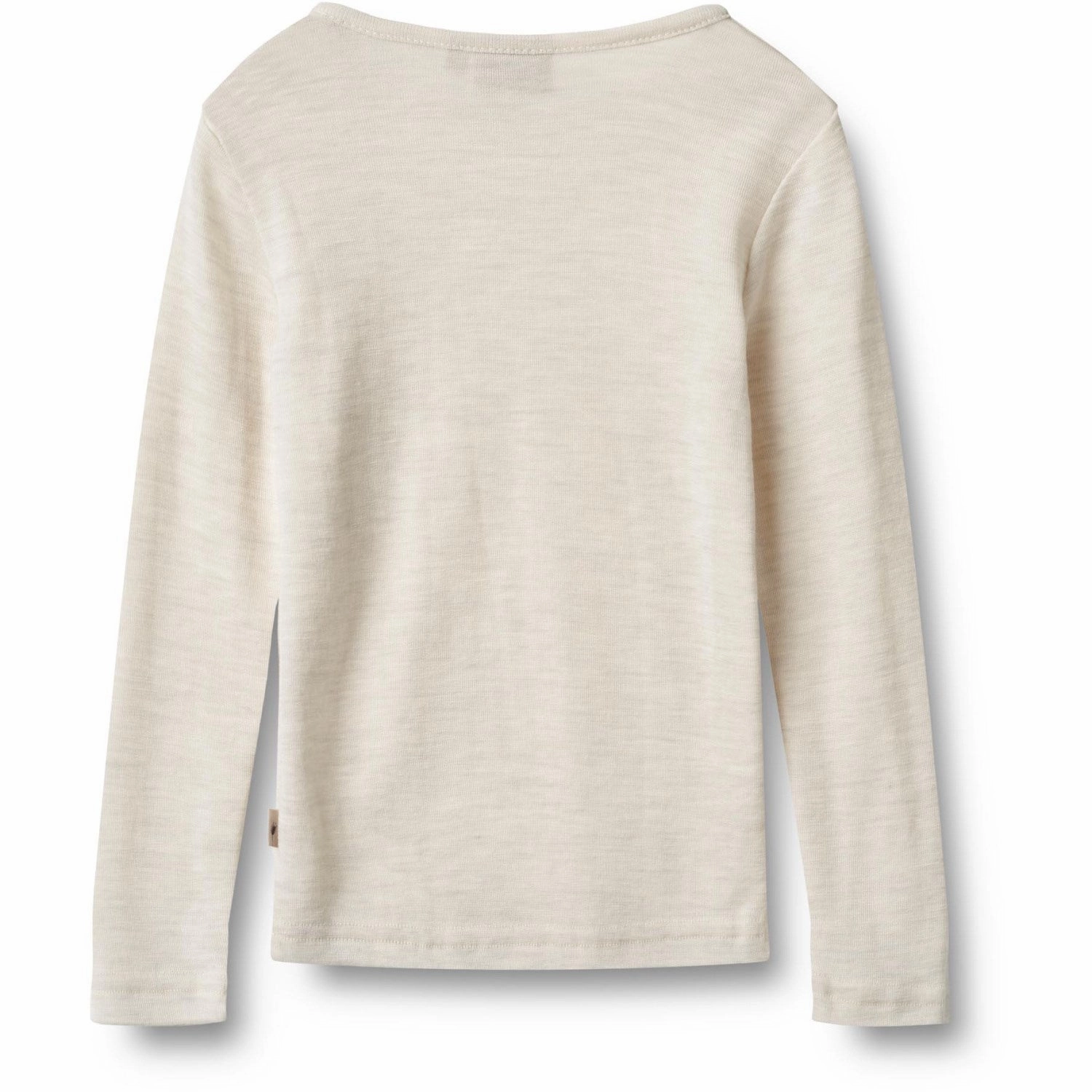 Subtle pattern Year-Round Favorite Wheat Eggshell Melange Wool Blouse Alfie