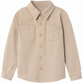 Name it Oxford Tan Ronald Jersey Shirt Everyday Essential