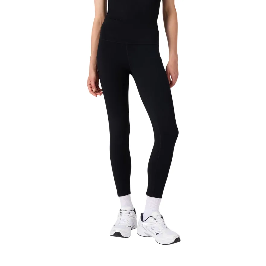 Ventilated Back Panels Champion pantaloni sportivi Leggings donna 7/8 Quick Dry neri 118471_KK001
