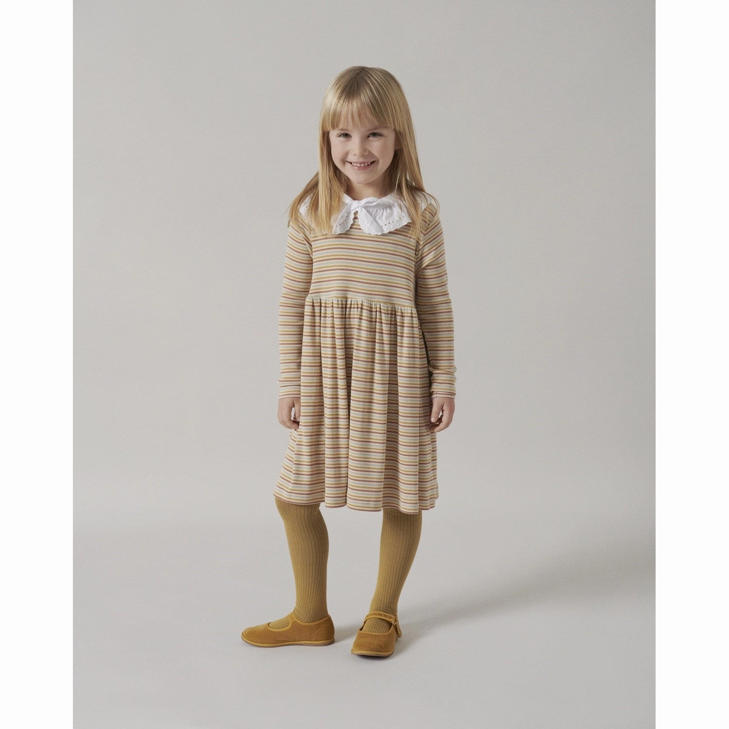 MarMar Modal Rib Autumn Stripe Mix Denka Dress Comfort Look