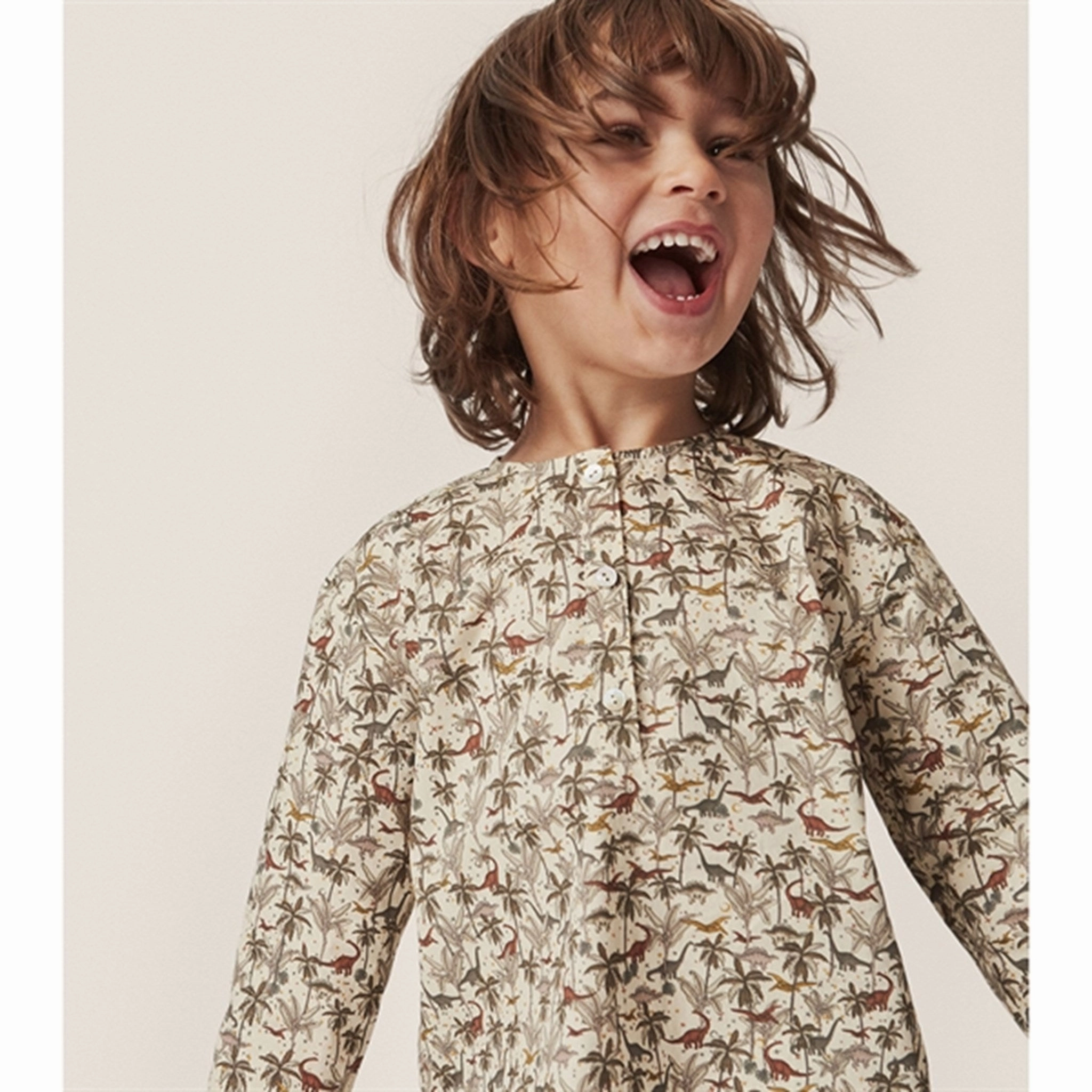 Konges Sl?jd Dino Verbena Shirt Flexible Movement Monochrome Palette