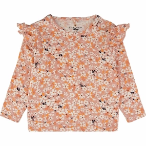 THE NEW Siblings Peach Beige Flower AOP Filia Blouse UV Protective Fabric