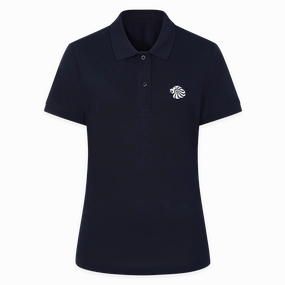 Women's Team GB Mono Small Lion Polo  - Navy Travel Comfort Cozy Wear