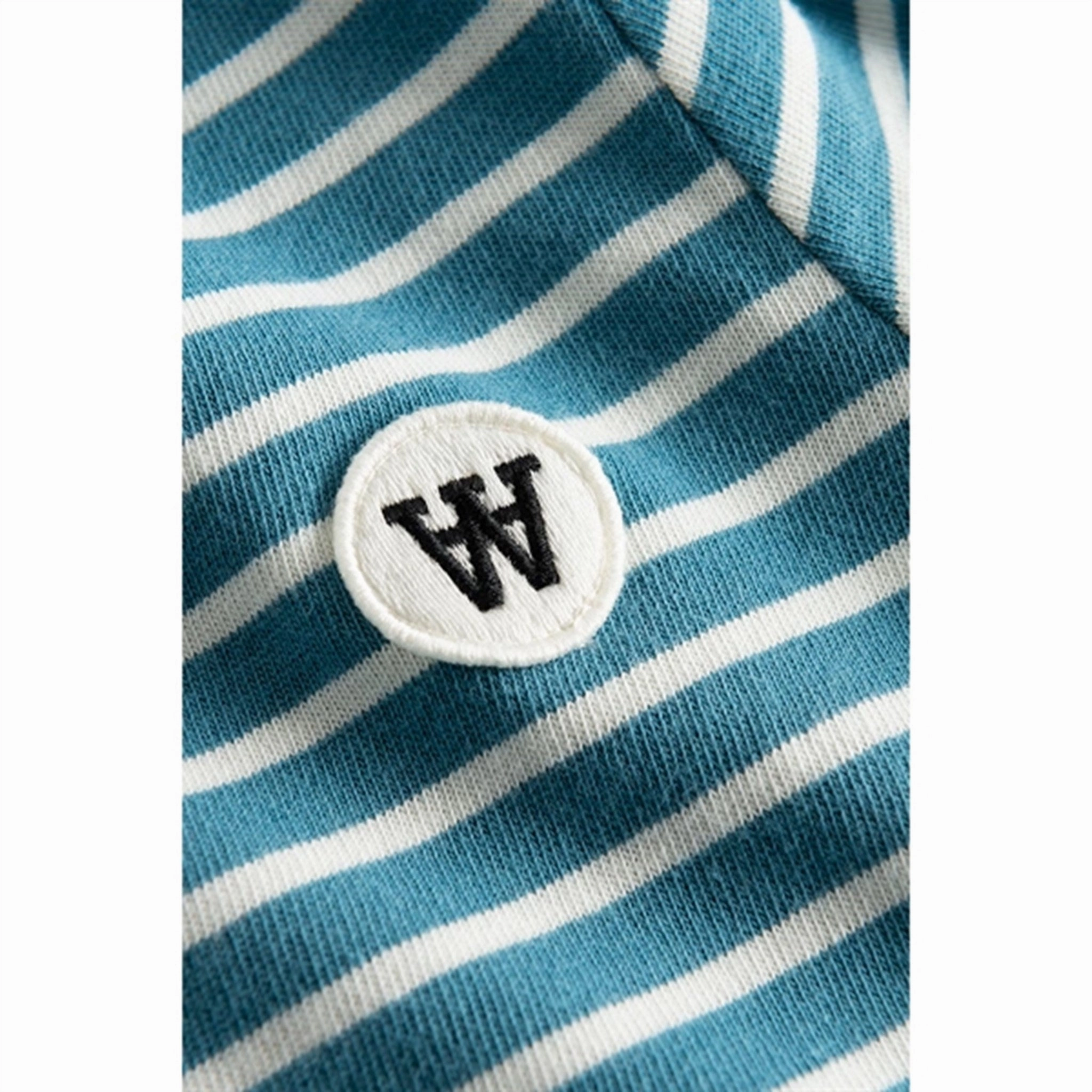 Durable Button Closures Wood Wood Bright Blue/Off White Stripes Kim Shirt