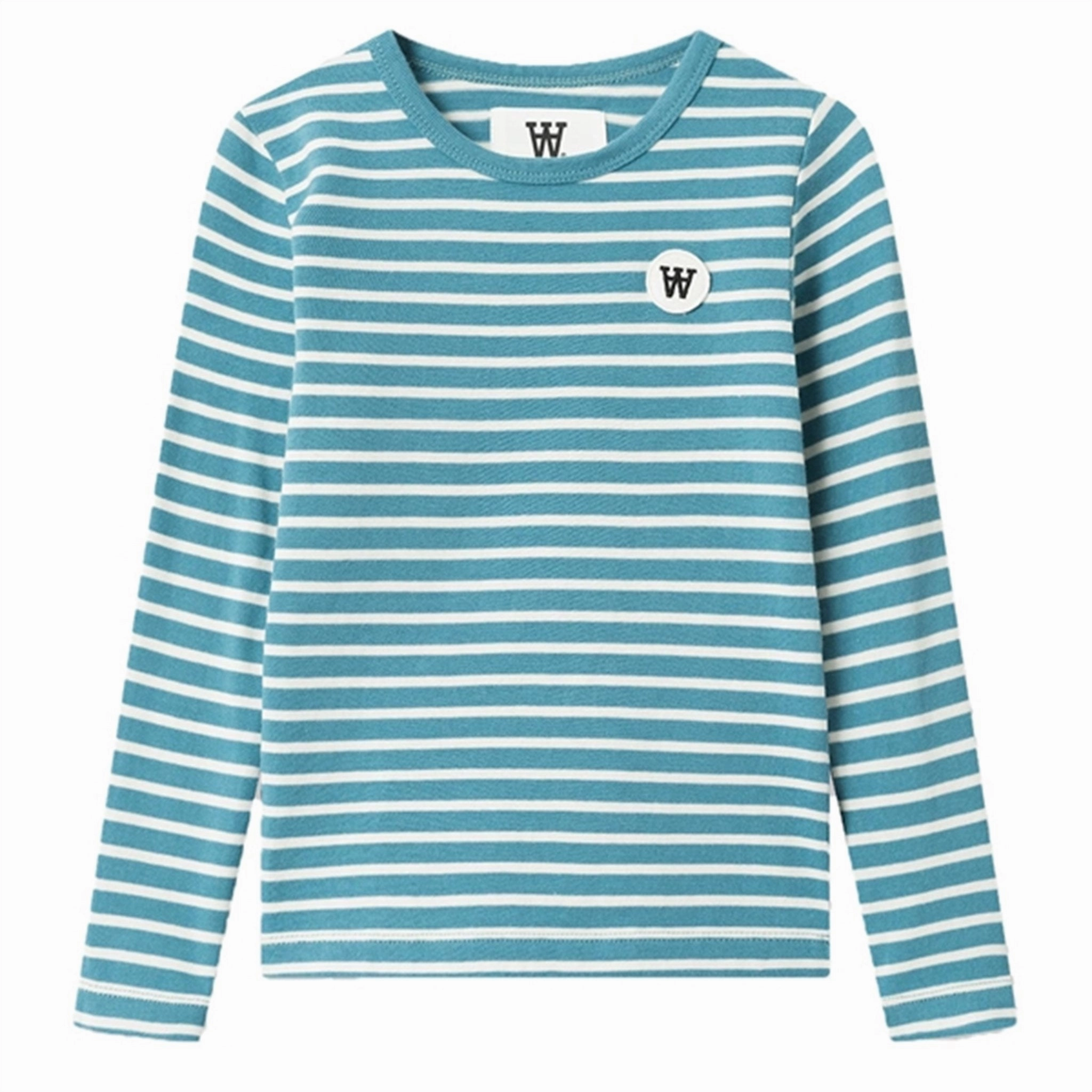 Wood Wood Bright Blue/Off White Stripes Kim Shirt Morning Comfort Lightweight Construction