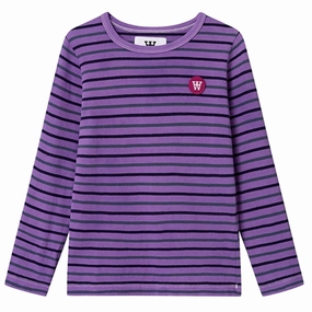 Wood Wood Light Amethyst Stripes Kim Shirt Relaxed Comfort Moisture Management Tech
