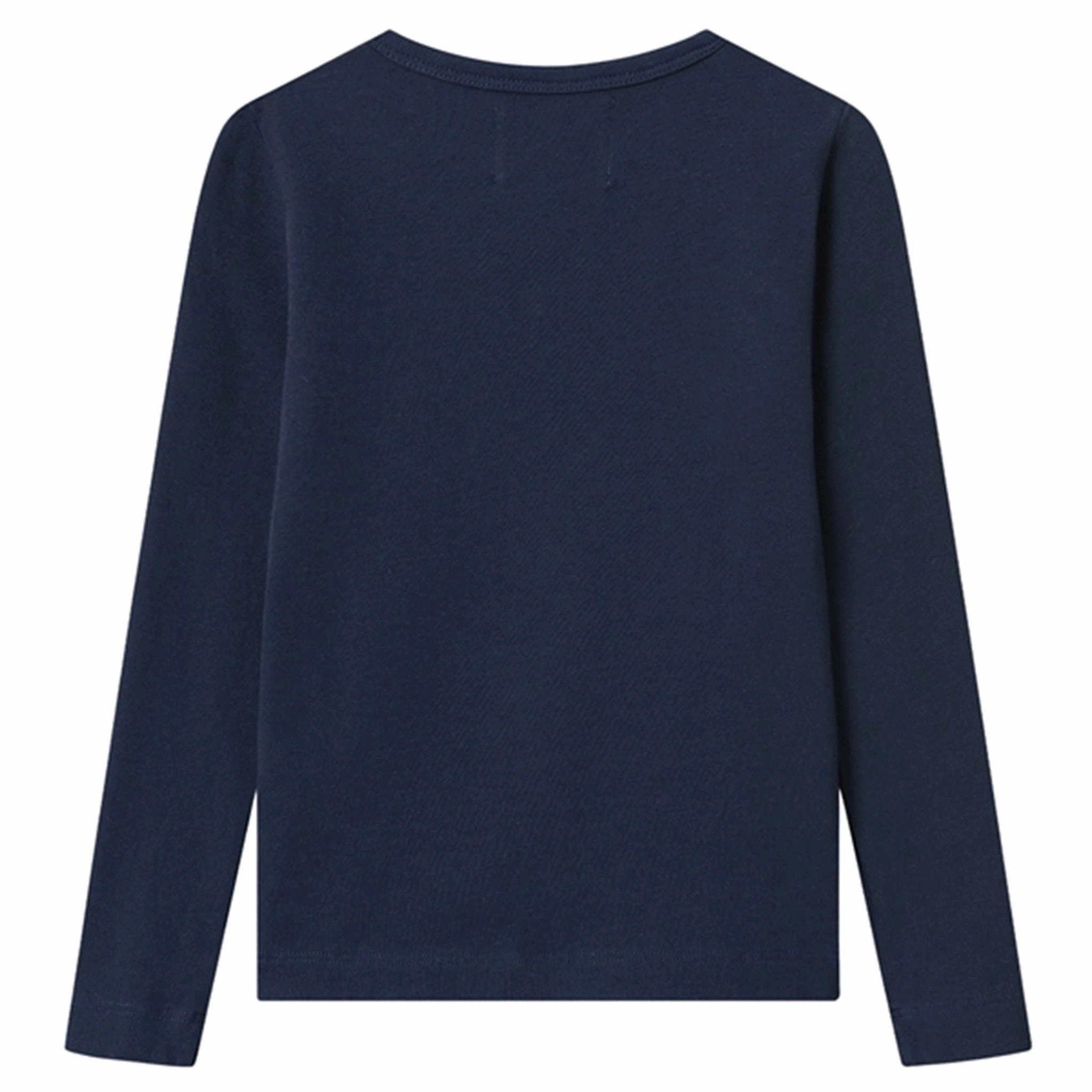 Wood Wood Navy Kim Arch Logo Shirt Contrast Stitch