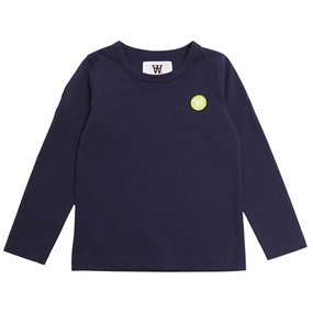 Wood Wood Navy Kim Blouse All Day Comfort Tech