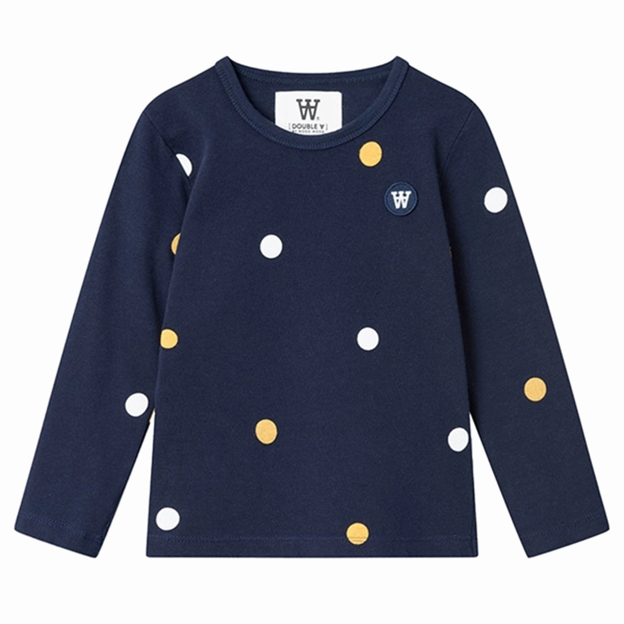 Streamlined Design Wood Wood Navy Kim Pois Bluse