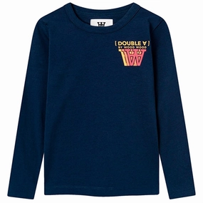 All-Ages Fit Local Favorite Wood Wood Navy Kim Stackes Logo Bluse