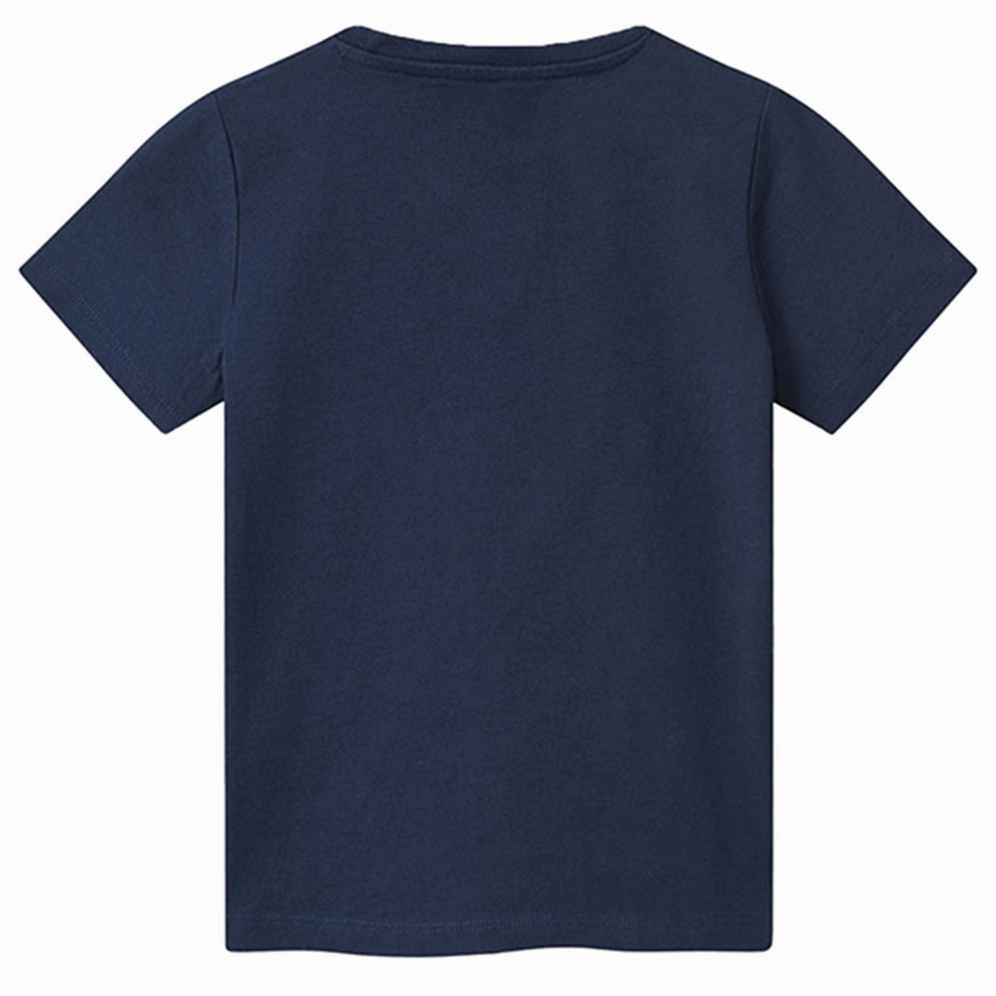 Wood Wood Navy Ola Arch Logo T-shirt Taped Neckline Flexible Collar