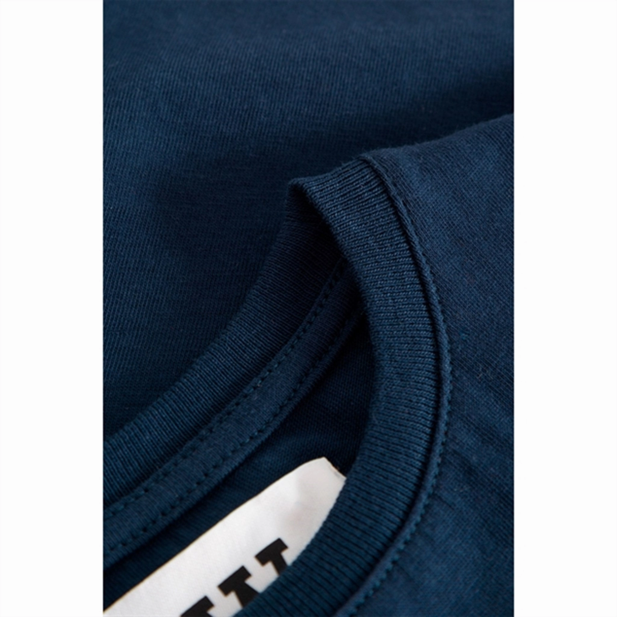 Wood Wood Navy Ola Logo T-shirt Fade Resistant Print Casual and cool