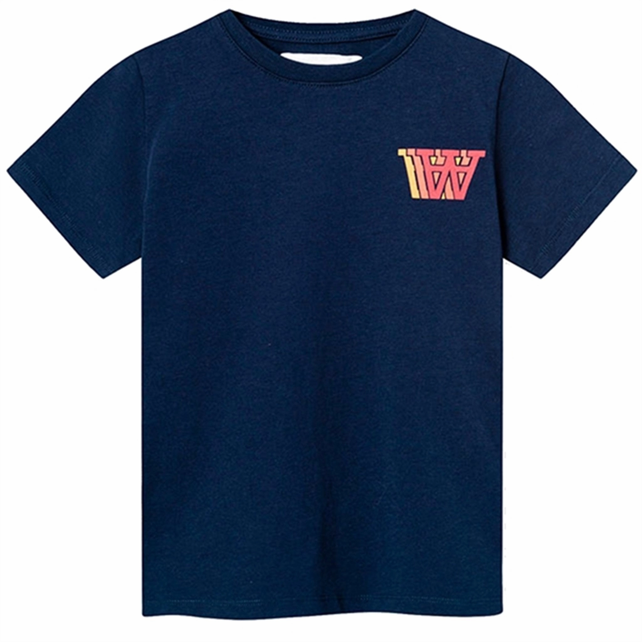 Wood Wood Navy Ola Logo T-shirt Breathable Fit