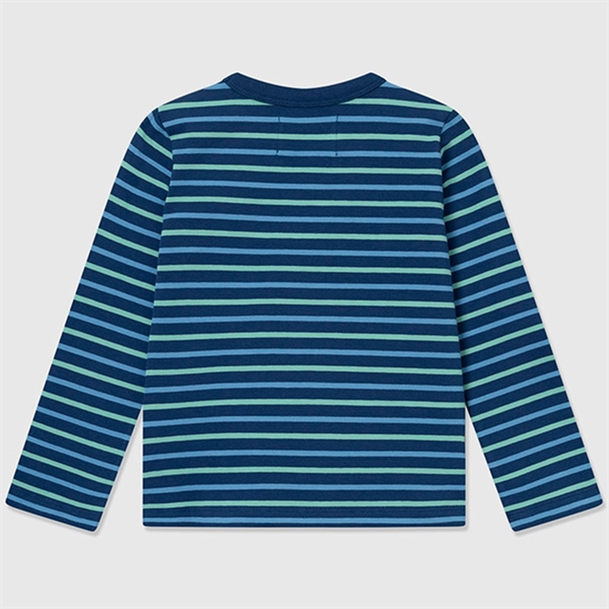 Wood Wood Navy stripes Kim Doggy Patch Blouse Hypoallergenic Lining Reinforced Side Vents
