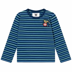 Wood Wood Navy stripes Kim Doggy Patch Blouse Winter Collection Casual Wear