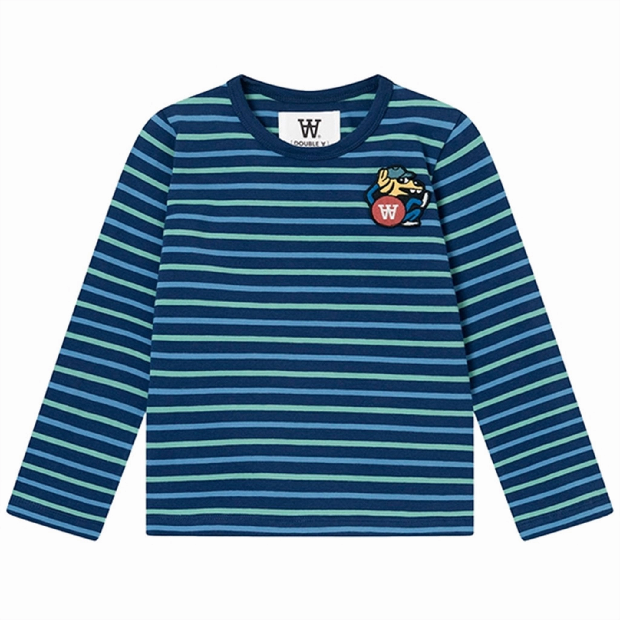 Wood Wood Navy stripes Kim Doggy Patch Blouse Thermoregulating Fabric