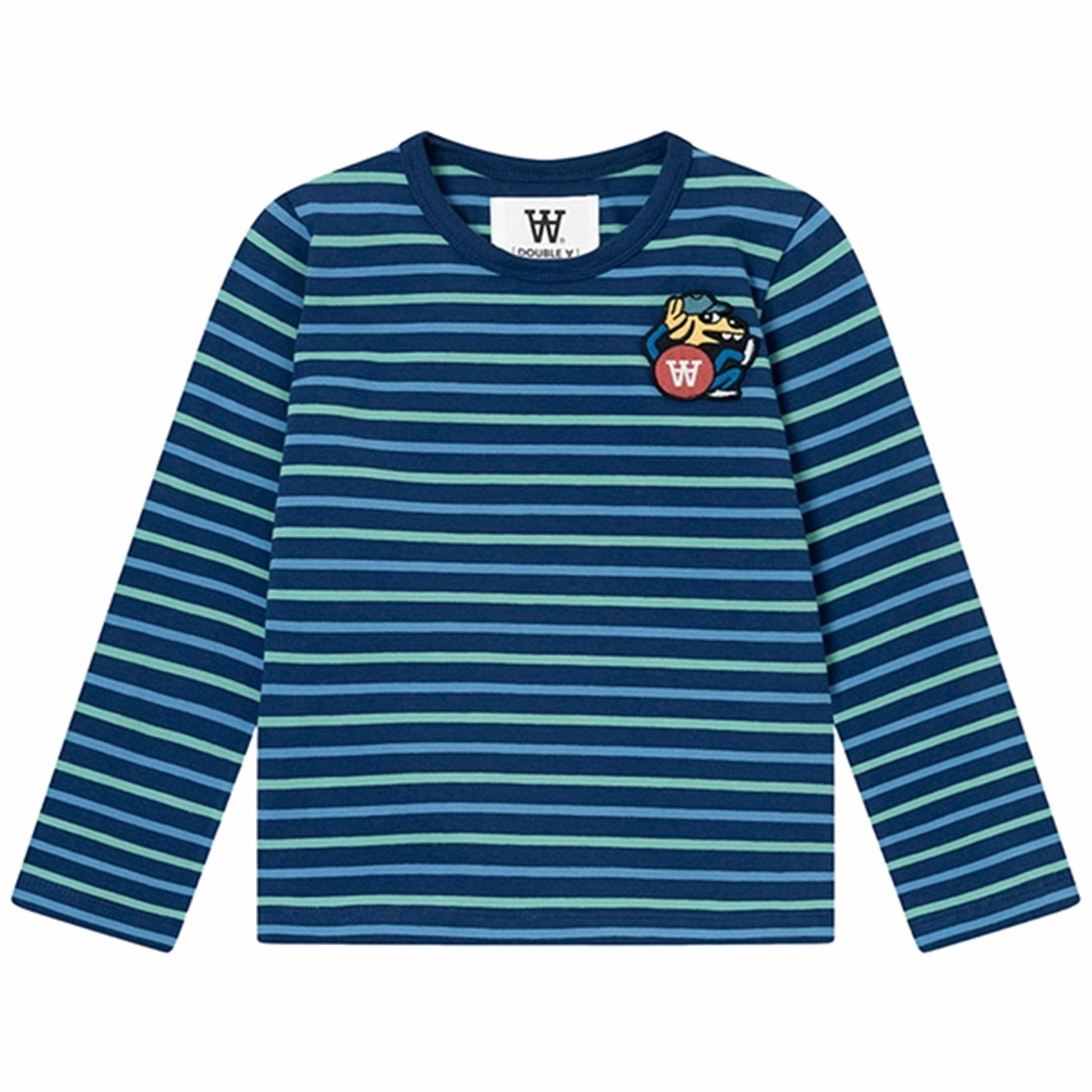 Wood Wood Navy stripes Kim Doggy Patch Blouse Winter Collection Casual Wear