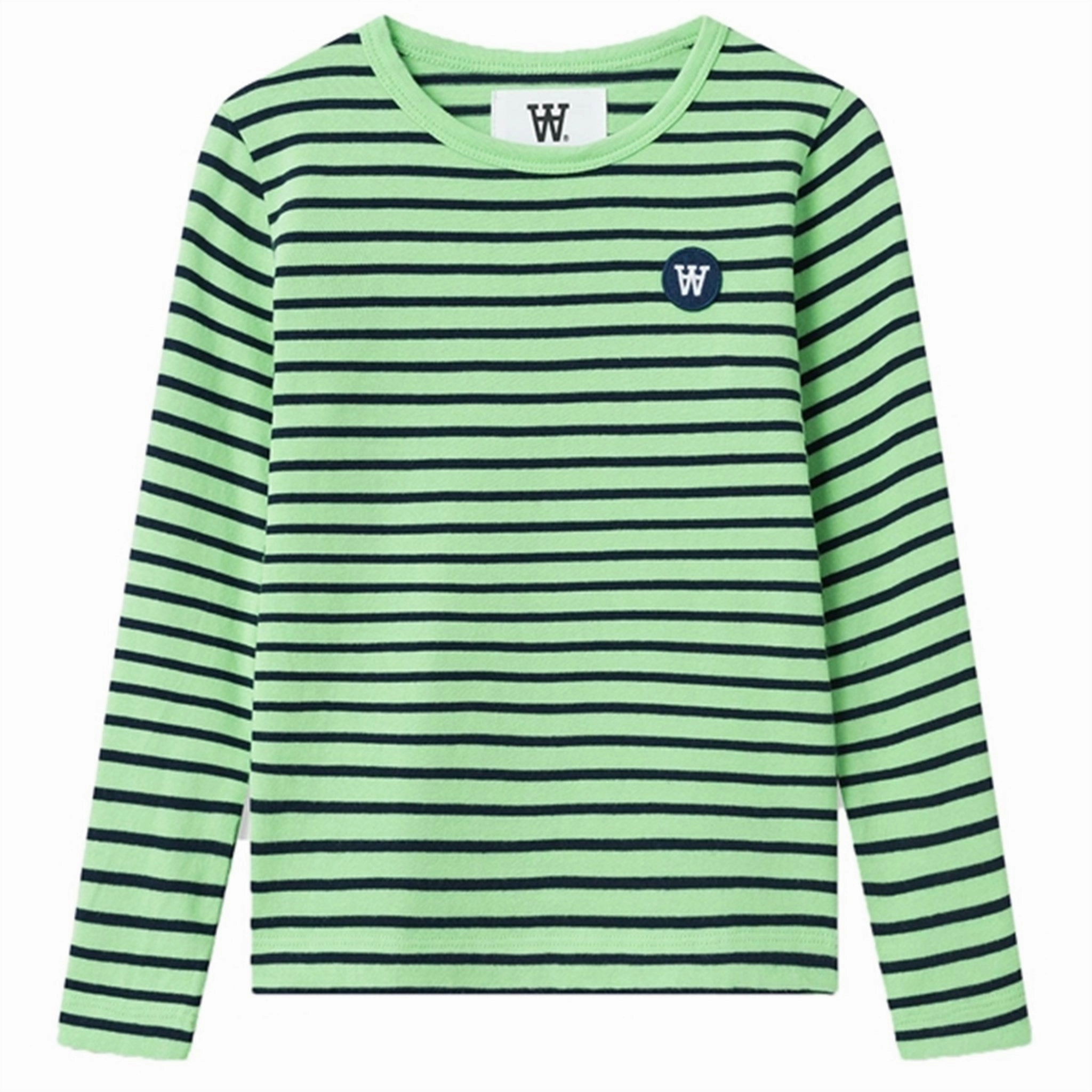 Wood Wood Pale Green/Navy Stripes Kim Shirt Spring Trend