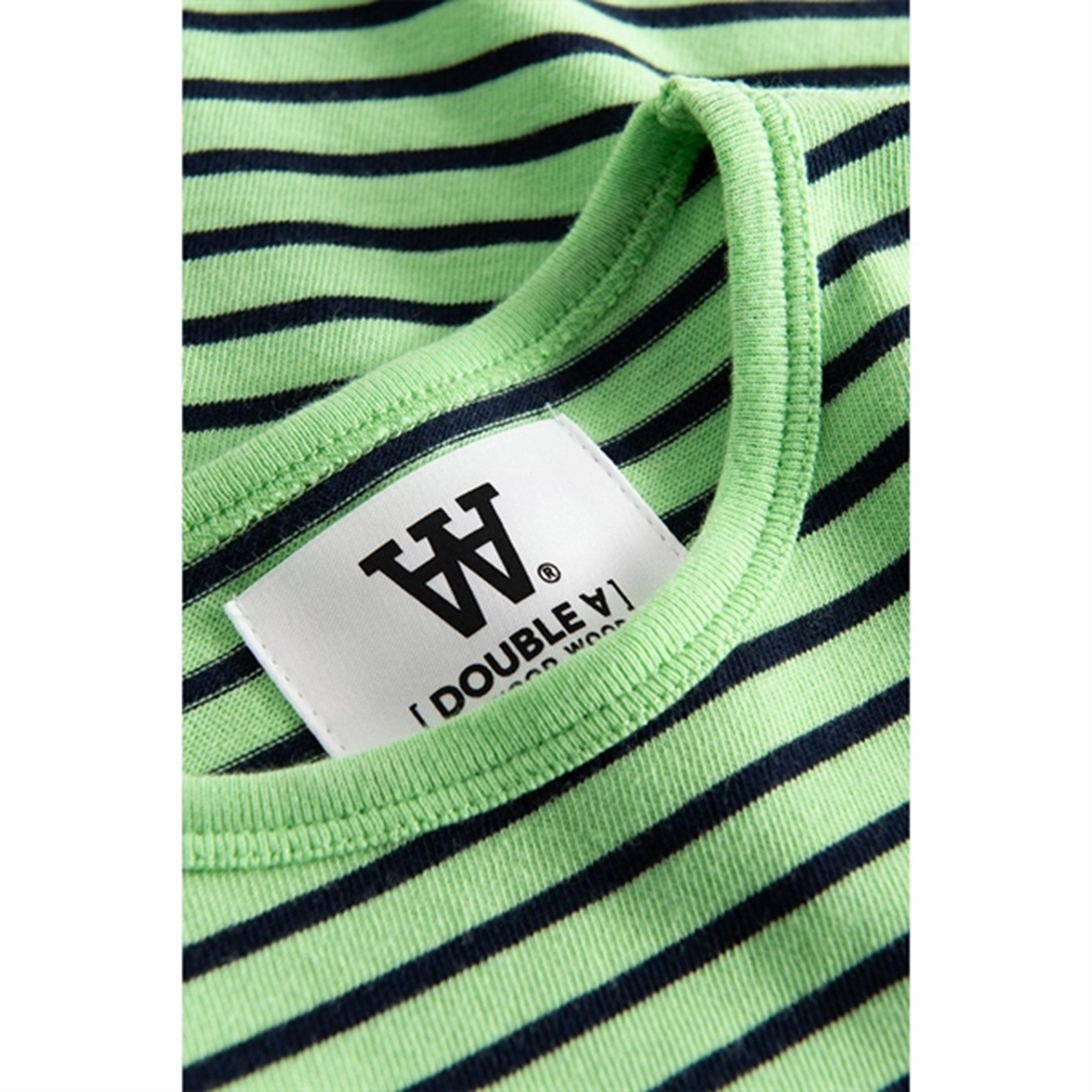 Modern Aesthetic Eye-Catching Pattern Wood Wood Pale Green/Navy Stripes Kim Shirt