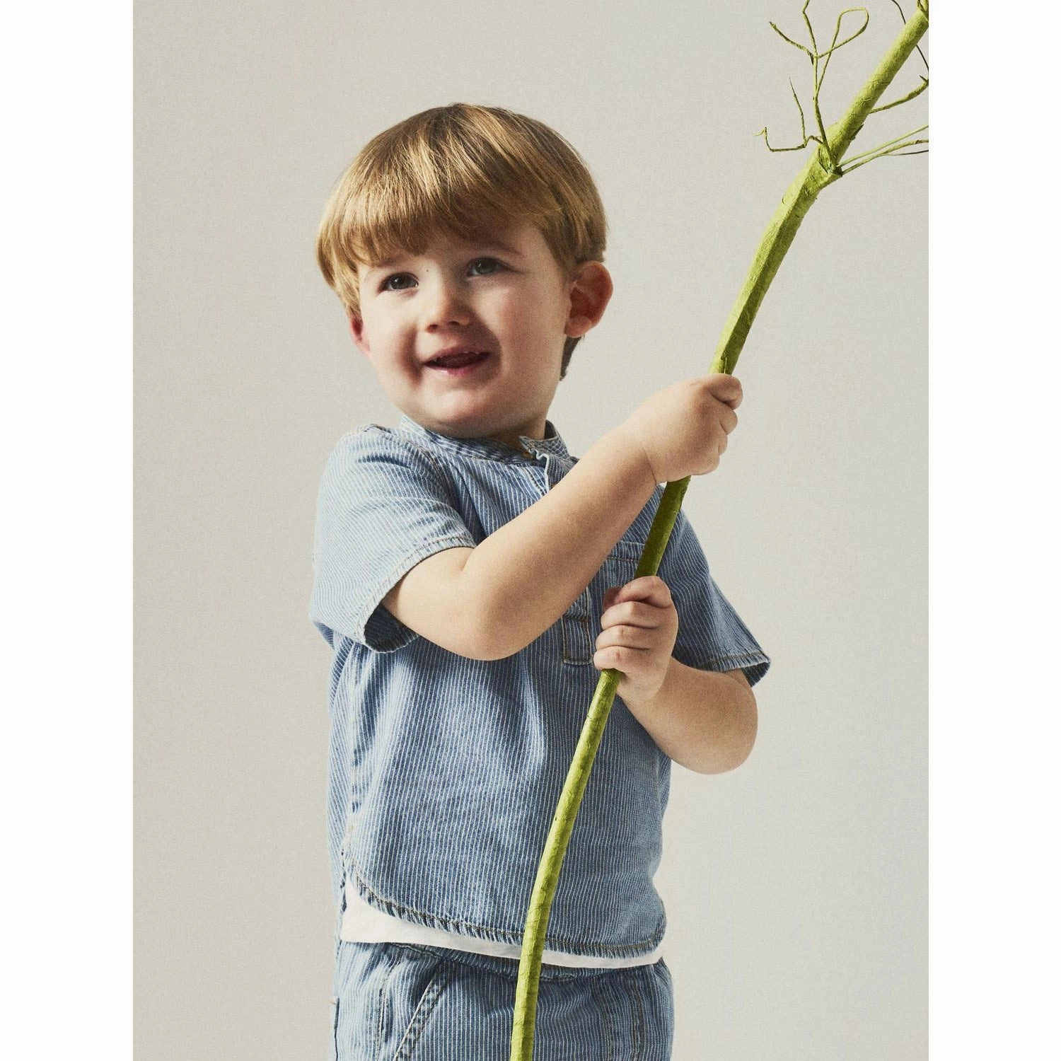 Name It Light Blue Denim White Stripe Denim Shirt Gift Idea