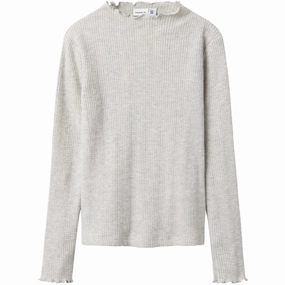 Name It Light Grey Melange Tulpu Blouse Vibrant Colors