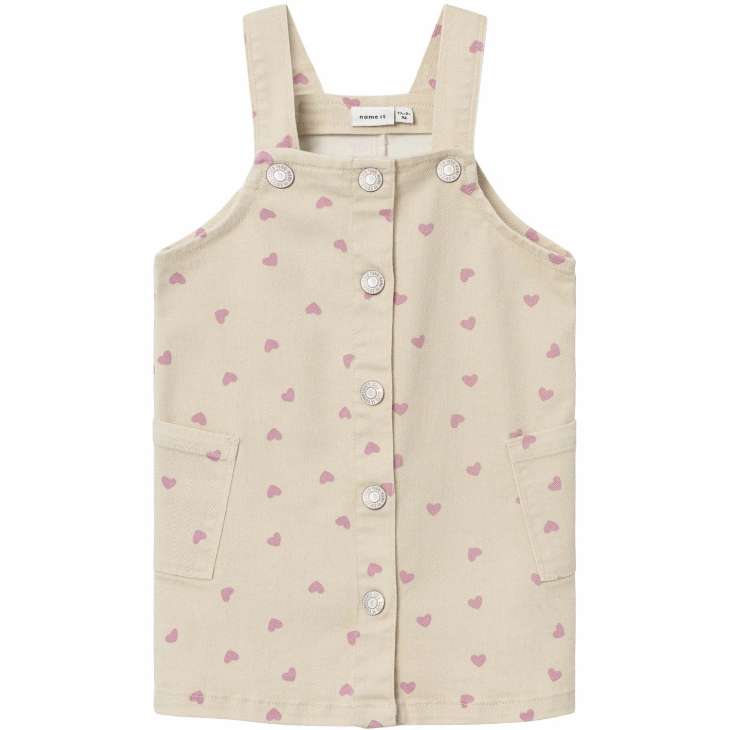 Name It Summer Sand Heart Ane Twill Spencer Dress Grace Soft Delicate Finish