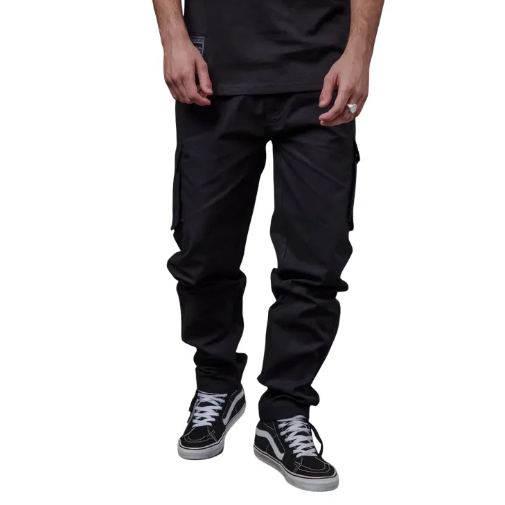 Simple Fit Dolly Noire pantalone Easy Cargo in cotone Ripstop pa901-qn-01 nero