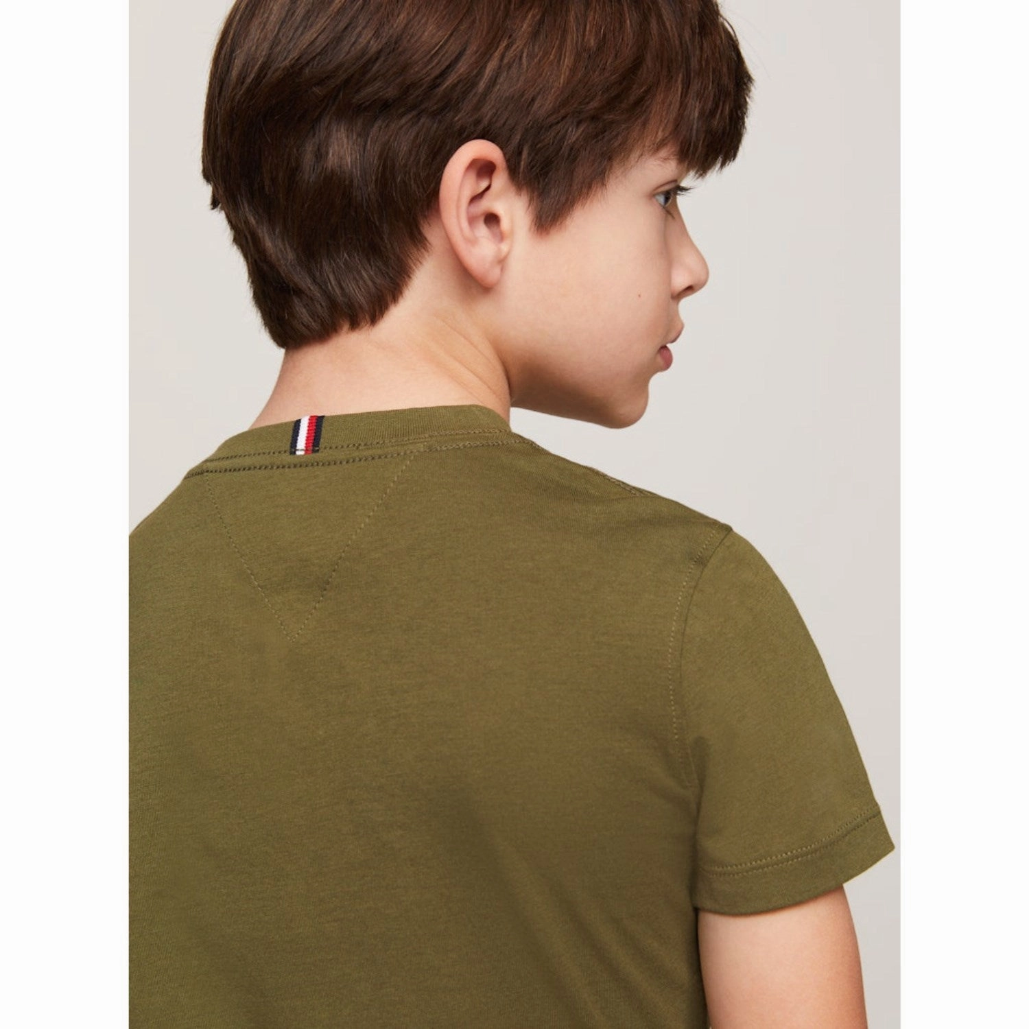 Tommy Hilfiger Utility Olive Essential Cotton Tee S/S Stretchable Armholes