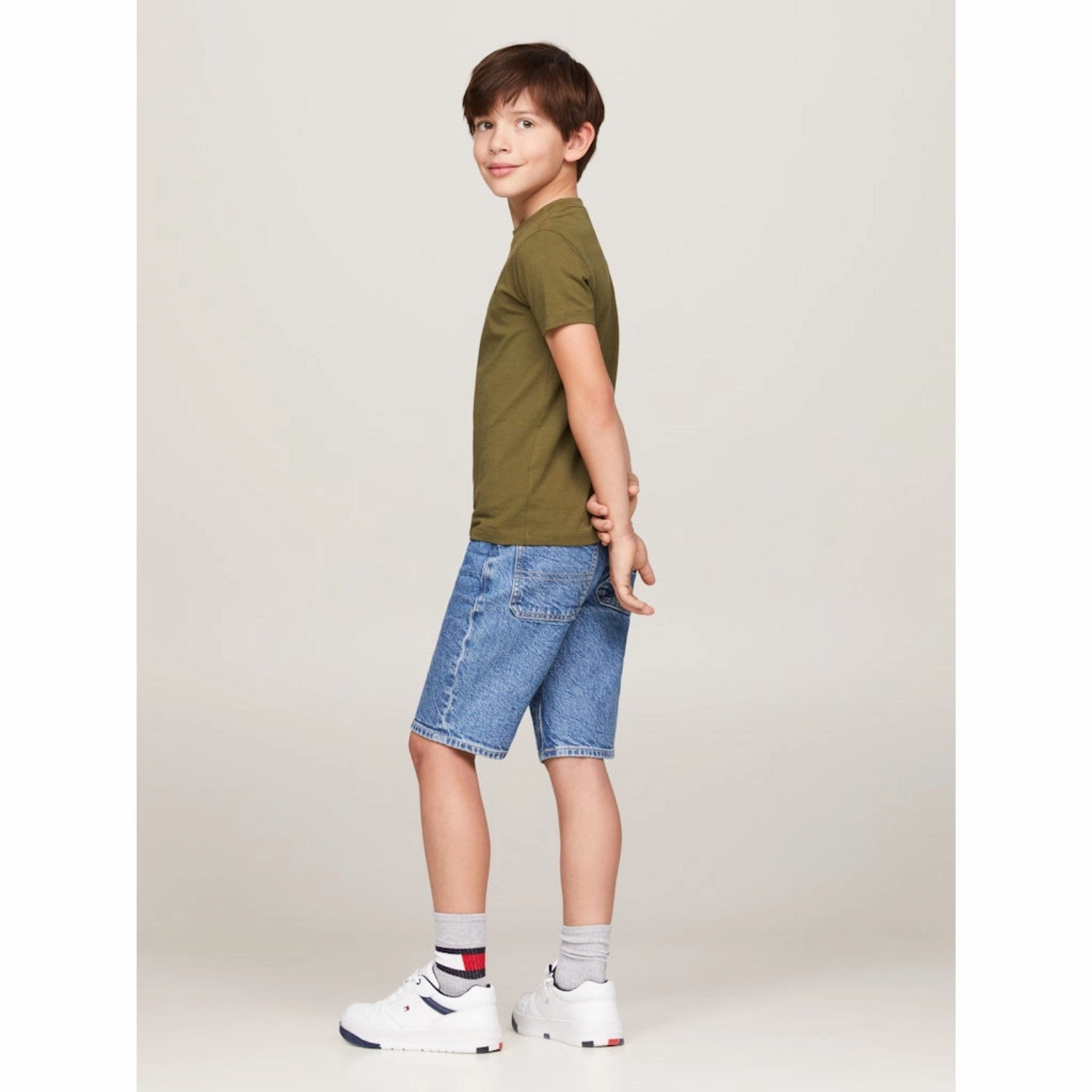 Tommy Hilfiger Utility Olive Essential Cotton Tee S/S hypoallergenic material RecycledBlend