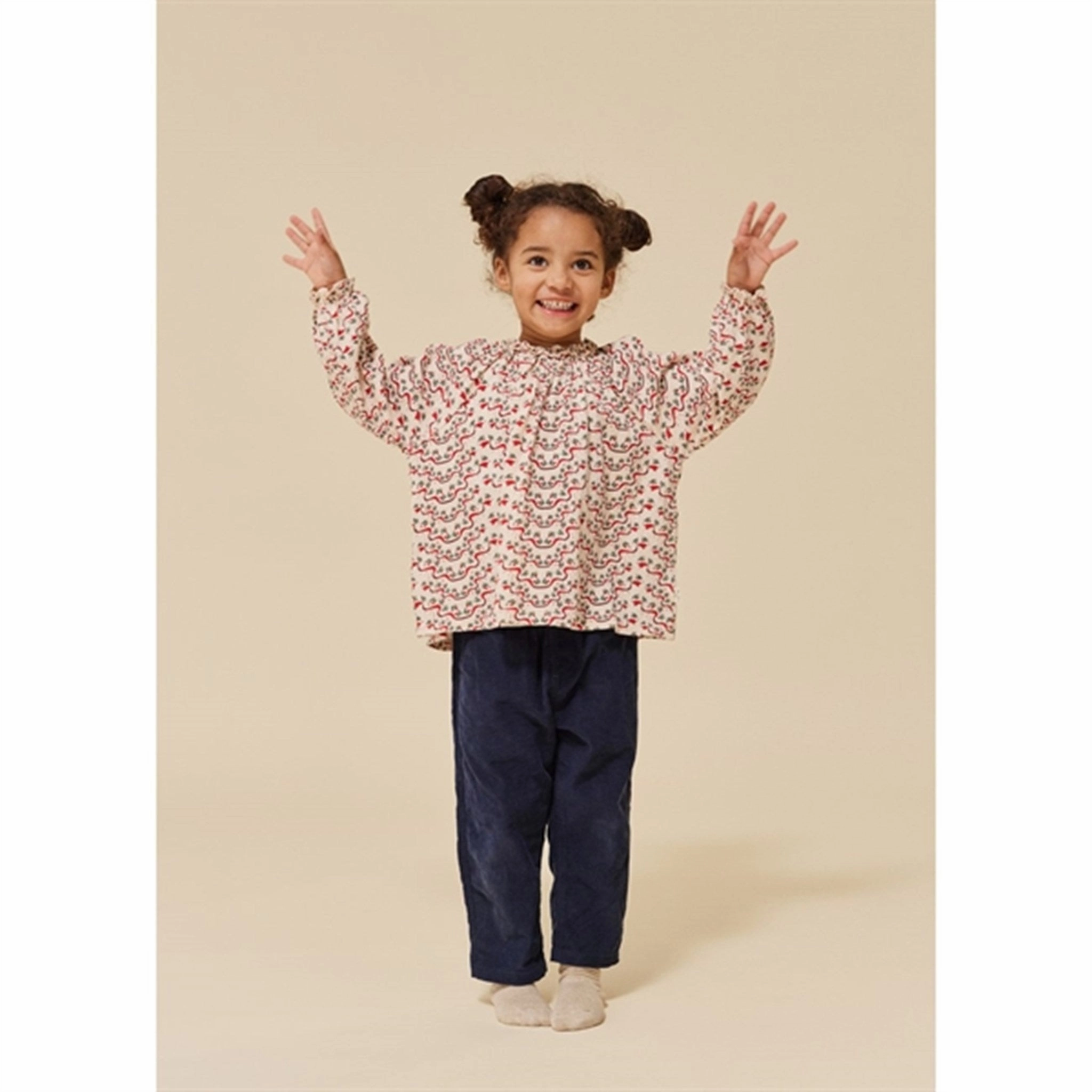 Konges Sl?jd Esta Rouge Chleo Blouse Graphic Art Polished Finish