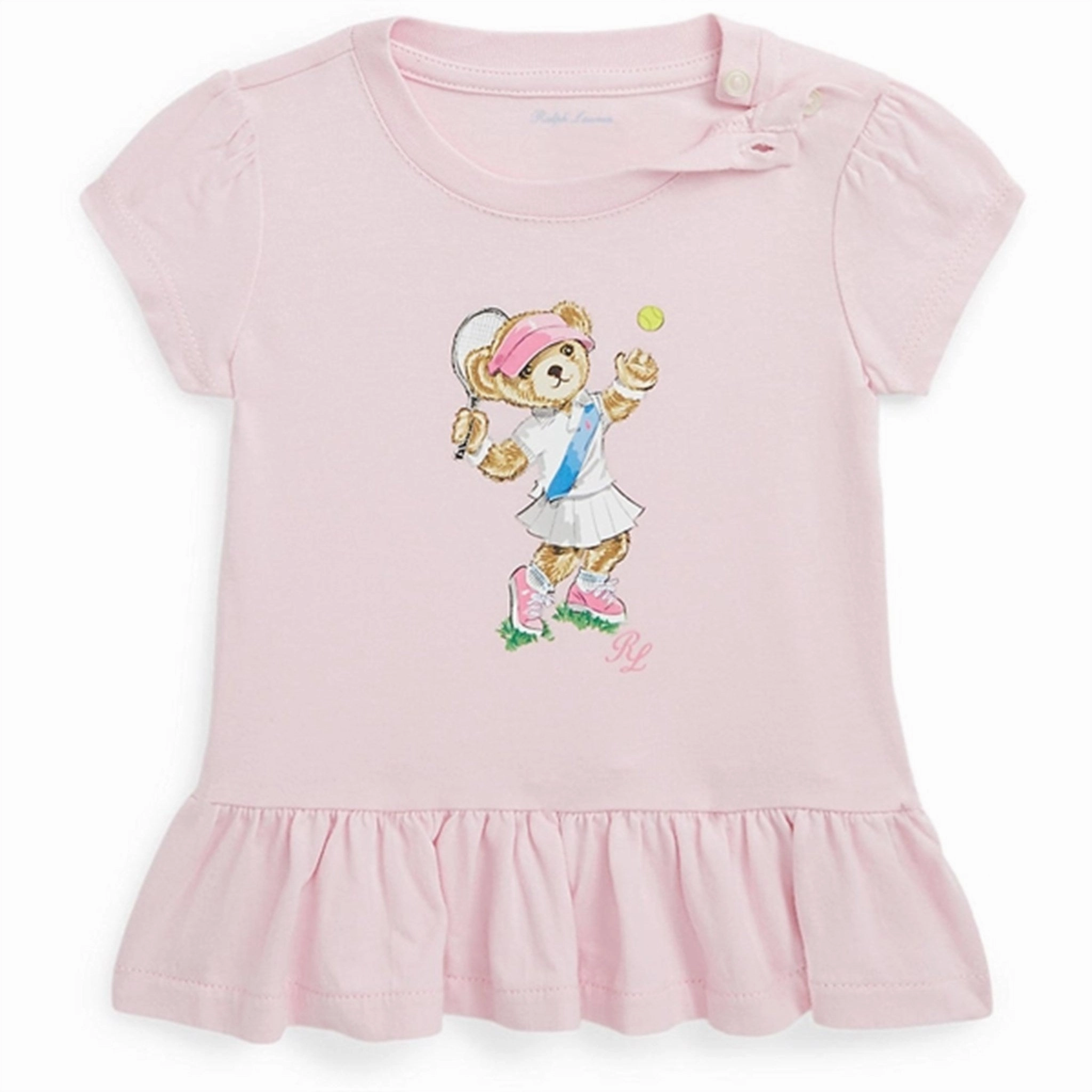 Ralph Lauren Baby Girl T-Shirt Hint Of Pink Reversible Design Concept Seasonal Smart