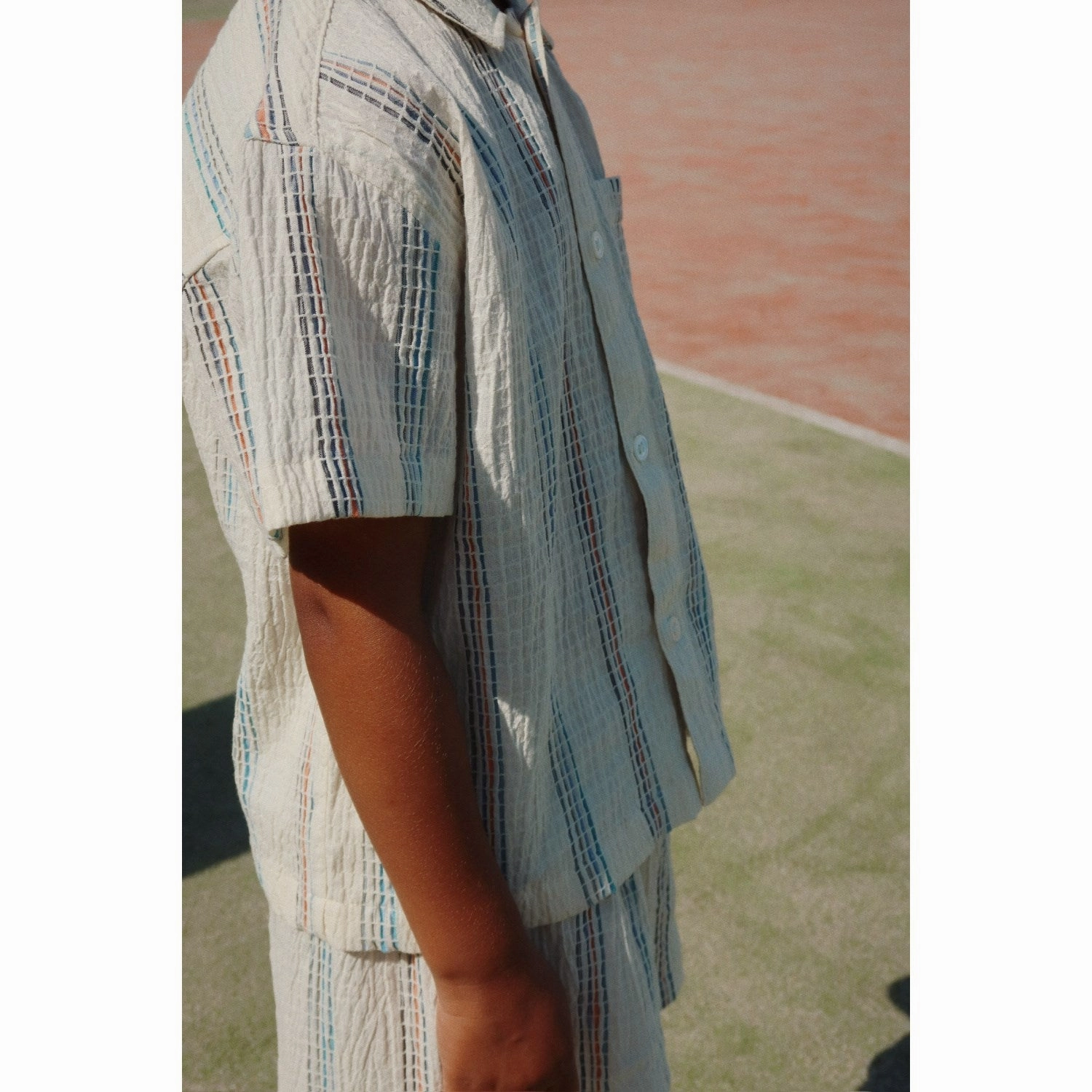 Konges Sl?jd Antique White Vincent Ss Shirt Gots Thermal Regulation Fabric Versatile Piece