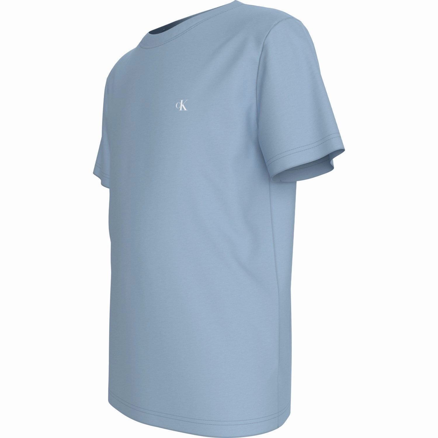 Sports Apparel Casual Comfort Wear Calvin Klein Faded Denim Monogram Mini Badge Tee Ss