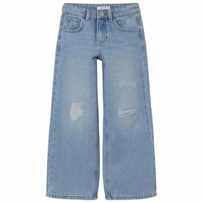 Name it Light Blue Denim Rose Wide Jeans Noos Brunch Outfit Traveler Gear Regular Look