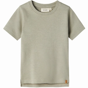 Day-to-Night Look Classic Chic Lil'Atelier Moss Gray Feng Slim T-Shirt