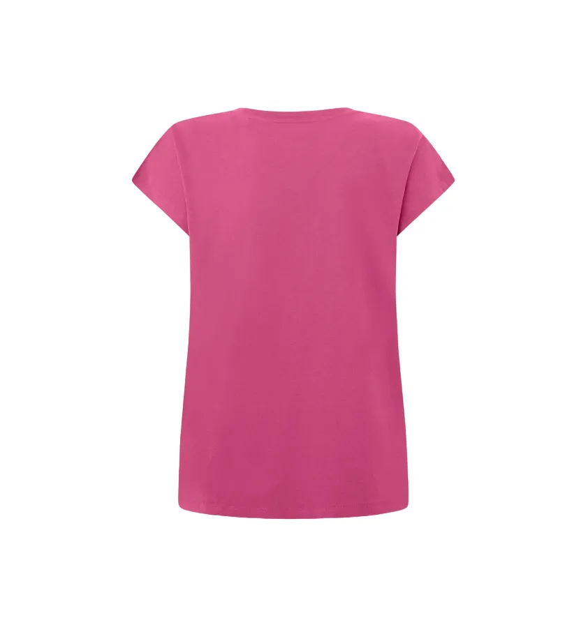 Comfy and Soft Chic Vibes Pepe Jeans maglietta manica corta da donna con logo stampato Lory PL505853 363 rosa