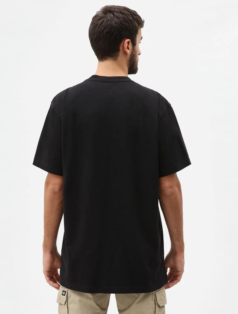 Durable Collar Construction Oversized Silhouette Dickies T-shirt Porterdale DK0A4TMO BLK black