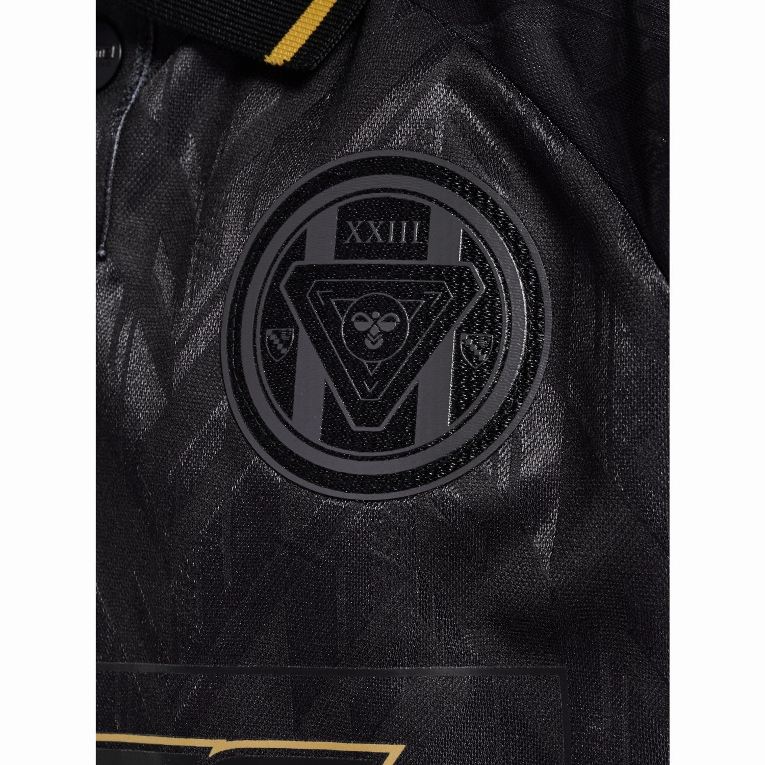 Eco-friendly Hummel Black Jr Loose Bay Soccer Jersey S/S