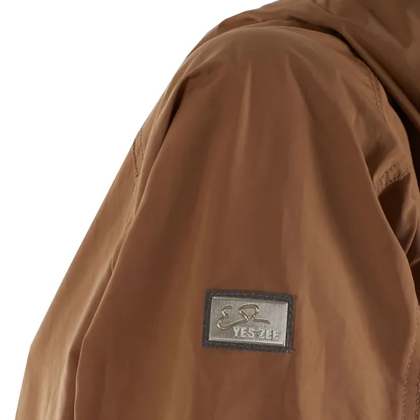 Yes Zee cappotto Parka da donna con cappuccio O430-NH00-0247 tabacco Stylish Protection