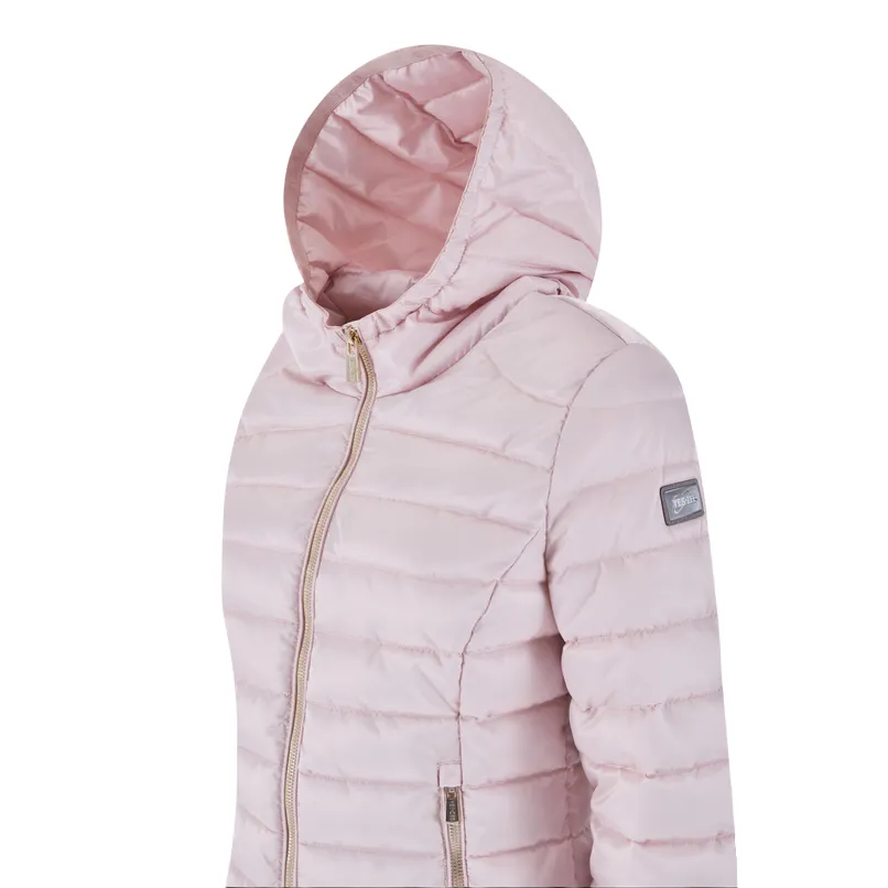 High Neck Protection Flexible Design Yes Zee giubbino leggero trapuntato con cappuccio da donna 1004 J418 M600 0441 rosa